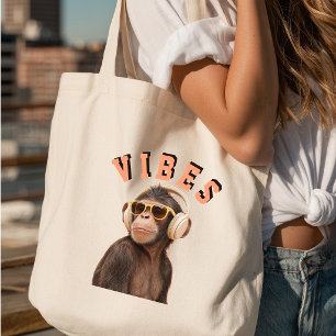 Maak Jouw Eigen Quote Aangepaste Aap Tote Bag