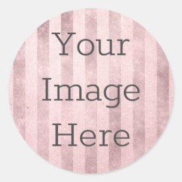 Maak Jouw Eigen Roze Goud + Blush Roze Versleten S Ronde Sticker