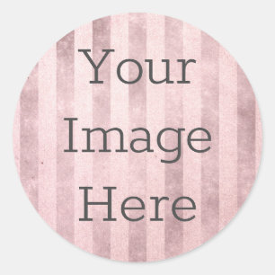 Maak Jouw Eigen Roze Goud + Blush Roze Versleten S Ronde Sticker