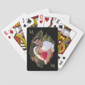 Maak Jouw Eigen Stijlvolle Unieke Foto Gouden Mono Pokerkaarten (Achterkant)