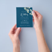 Maak Jouw Eigen TURQUOISE Eucalyptus Trouwflyer Flyer (Hand)