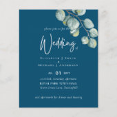 Maak Jouw Eigen TURQUOISE Eucalyptus Trouwflyer Flyer (Voorkant)