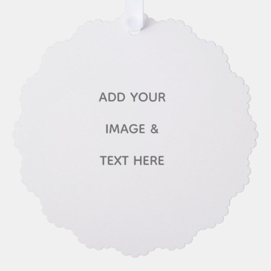 Maak Jouw Eigen Witte Save The Date Ornament Kaart (Voorkant)