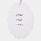 Maak Jouw Eigen Witte Save The Date Ornament Kaart (Links)