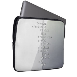 Maak jouw naam of bericht met Crosswords? Hoesje-M Laptop Sleeve