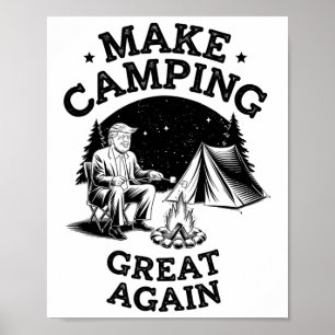 Maak Kamperen Groot Opnieuw Met Donald Trump Poster