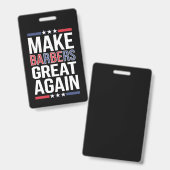 Maak Kappers Groot Again Kappers Voor Trump 2024 Badge (Voor- en achterkant)