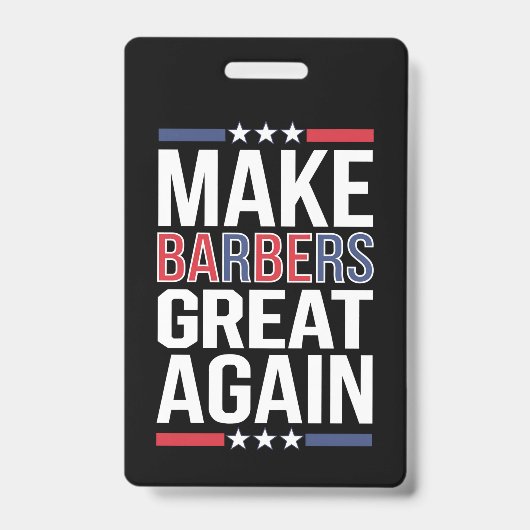 Maak Kappers Groot Again Kappers Voor Trump 2024 Badge (Voorzijde)