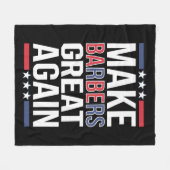 Maak Kappers Groot Again Kappers Voor Trump 2024 Fleece Deken (Voorkant (Horizontaal))
