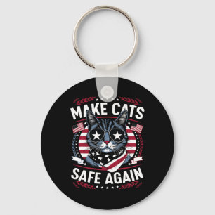 Maak Katten Veilig Again Trump Katten Voor Trump Sleutelhanger