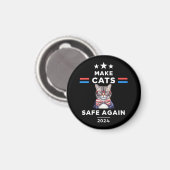 Maak katten weer veilig Grappige Kattenverkiezing Magneet (Voorkant / Achterkant)
