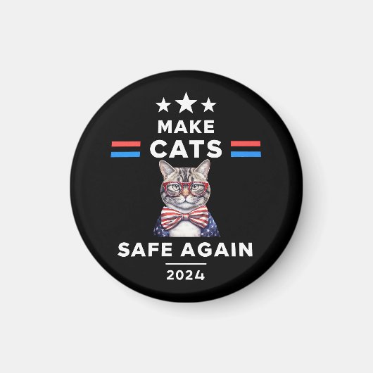Maak katten weer veilig Grappige Kattenverkiezing Magneet (Voorkant)
