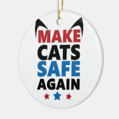 Maak katten weer veilig na verkiezing Trump Keramisch Ornament (Links)