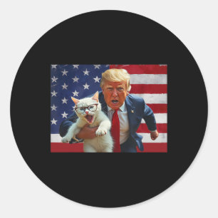 Maak katten weer veilig Trump-katten voor Trump wo Ronde Sticker
