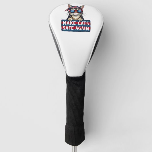 Maak katten weer veilig Trump Verkiezing Stem  Golfheadcover (Voorkant)