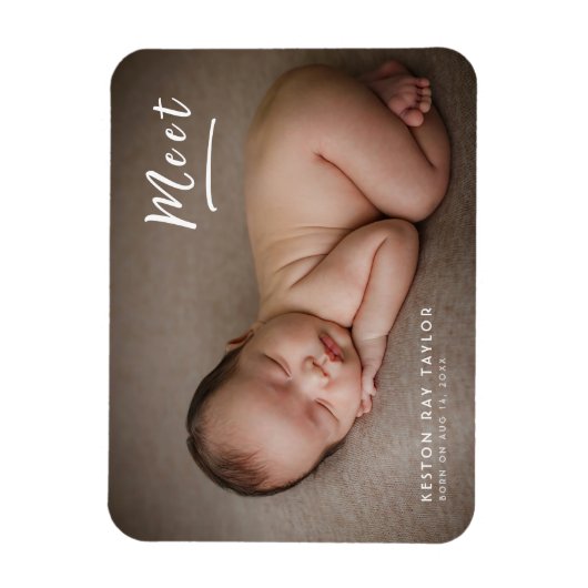 Maak kennis met Baby foto's van modern geheugen, f Magneet (Verticaal)