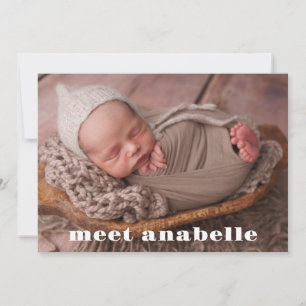 Maak kennis met Baby Photo Collage Birth Aankondiging