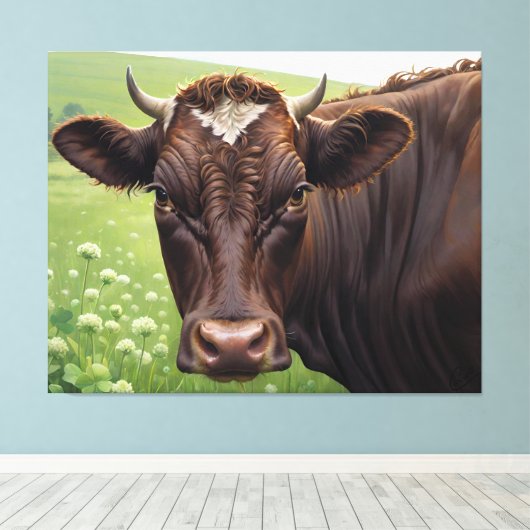 Maak kennis met Coe Koe Canvas Afdruk (Insitu (Houten vloer))