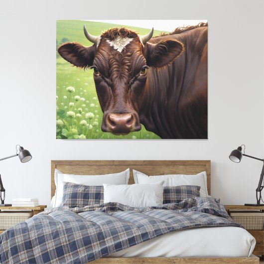 Maak kennis met Coe Koe Canvas Afdruk (Insitu (Slaapkamer))