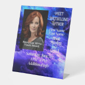 Maak kennis met de achtergrond van Author Cloud Reclamebord Met Voetstuk (Voorkant)