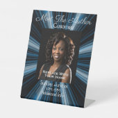 Maak kennis met de auteur Blue Rays Reclamebord Met Voetstuk (Voorkant)