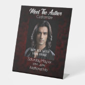 Maak kennis met de auteur Dark Crimson Reclamebord Met Voetstuk (Voorkant)