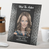 Maak kennis met de auteur gestructureerde rand reclamebord met voetstuk (Insitu)