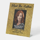 Maak kennis met de auteur Gold Reclamebord Met Voetstuk (Voorkant)
