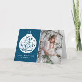 Maak kennis met de blauwe foto van het wereldcitaa feestdagen kaart (Voorkant)