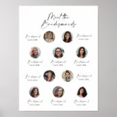 Maak kennis met de bruidsmeisjes foto display teke poster (Voorkant)