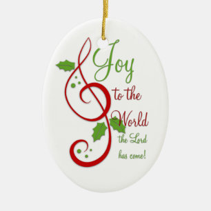 Maak kennis met de Christelijke kerstcarolmuziek v Keramisch Ornament