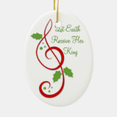 Maak kennis met de Christelijke kerstcarolmuziek v Keramisch Ornament (Achterkant)