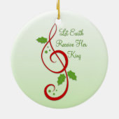 Maak kennis met de Christelijke kerstkaart van de Keramisch Ornament (Achterkant)