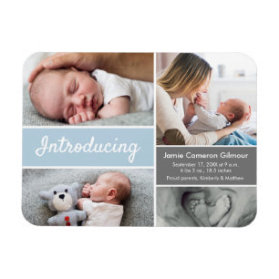 Maak kennis met de fotocollage van baby's modern b magneet