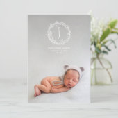 Maak kennis met de geboorte van een foto van een d aankondiging (Staand voorkant)