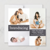 Maak kennis met de geboorte van een meisje met mee magnetische uitnodiging (Voorkant)