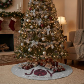 Maak kennis met de gevlochten polyesterstructuur v kerstboom rok