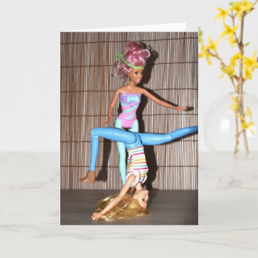 Maak kennis met de Gym Girls. Kaart (Gele Bloem)