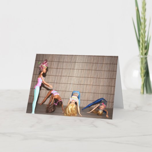 Maak kennis met de Gym Girls. Kaart (Voorkant)