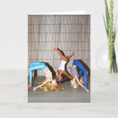 Maak kennis met de Gym Girls. Kaart (Voorkant)