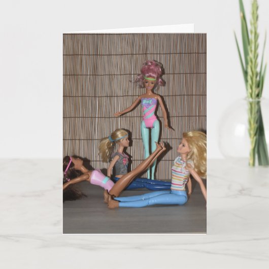 Maak kennis met de Gym Girls. Kaart (Voorkant)