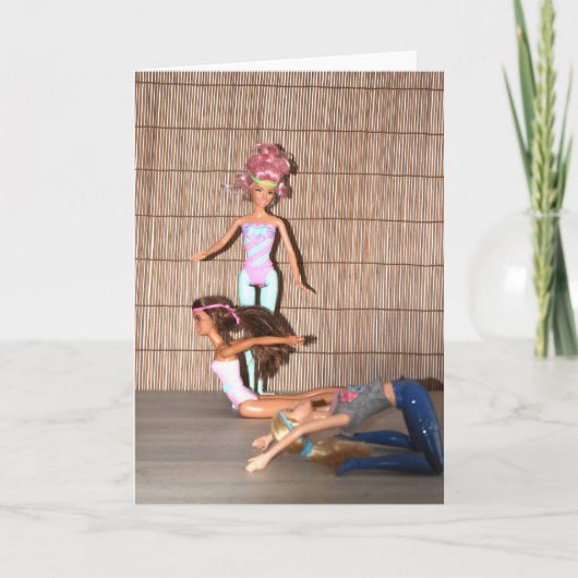 Maak kennis met de Gym Girls. Kaart (Voorkant)