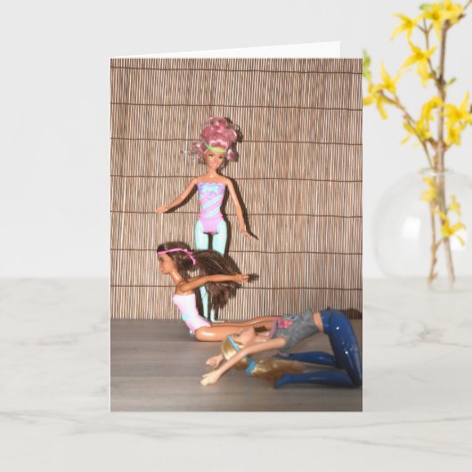 Maak kennis met de Gym Girls. Kaart (Gele Bloem)