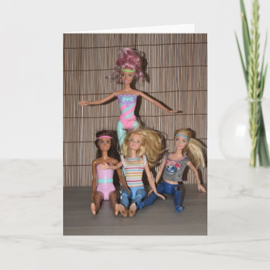 Maak kennis met de Gym Girls. Kaart (Voorkant)