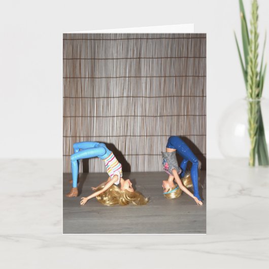 Maak kennis met de Gym Girls. Kaart (Voorkant)