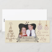 Maak kennis met de internationale kerstfotokaart feestdagenkaart (Voorkant / Achterkant)