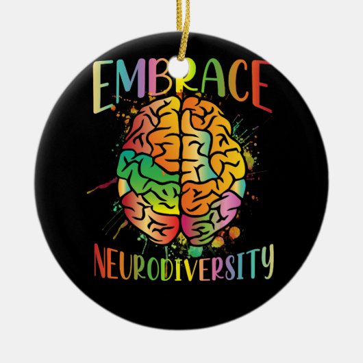 Maak kennis met de kennis over neurodiversity Vide Keramisch Ornament (Voorkant)