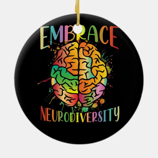 Maak kennis met de kennis over neurodiversity Vide Keramisch Ornament (Achterkant)