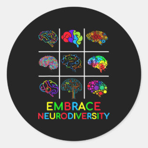 Maak kennis met de kennis over neurodiversity Vide Ronde Sticker
