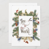 Maak kennis met de kerstcadeautjes van de Wereld Feestdagenkaart (Voorkant / Achterkant)